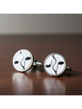 The Music Gifts Company Musical Notes Cuff Links Vintage